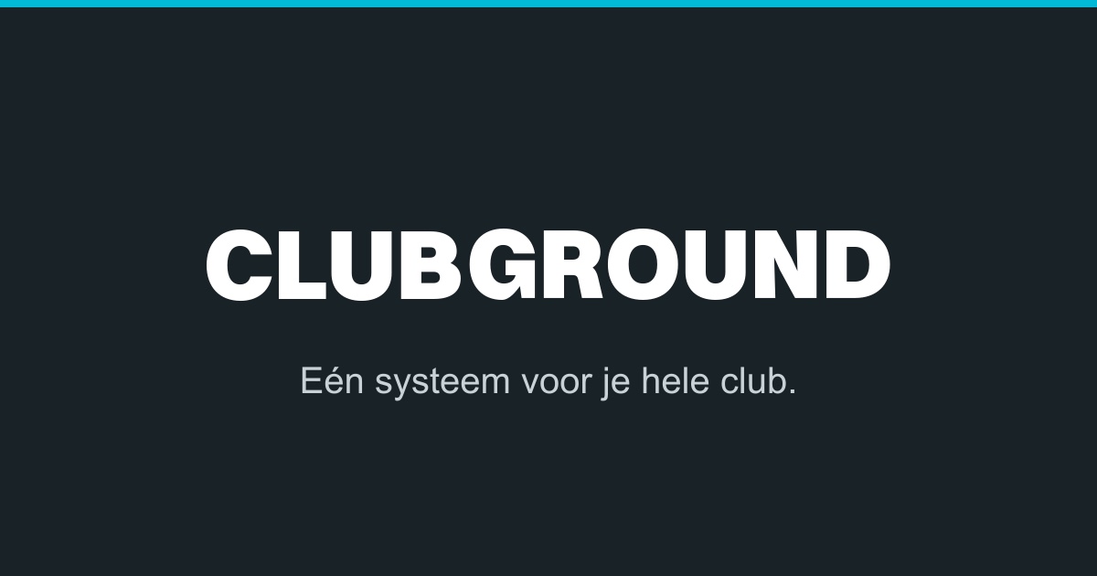 Clubground, website gebouwd door Flowfy